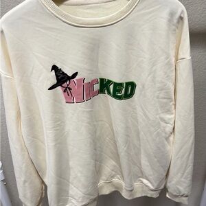 Cream 'Wicked' Graphic Sweater